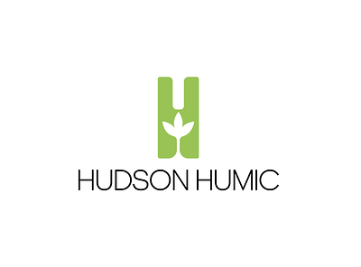 Hudson Humic Logo agriculture brand identity branding canada fertilizer green logo monogram negative space plants