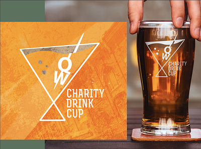 Queen West Charity Drink Cup alcohol beer brand identity branding brewing canada event logo ngo pub