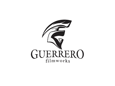Guerrero Filmworks battle brand identity branding design film greek logo monogram sports logo warrior