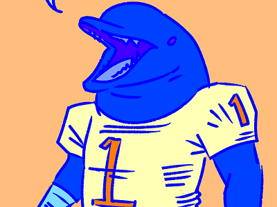 Dolphin Dude dolphin neon pastel
