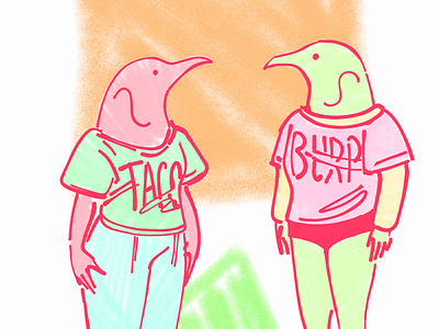 Athletic Penguins fashion gym neon pastel penguins phys ed rapidpunches track