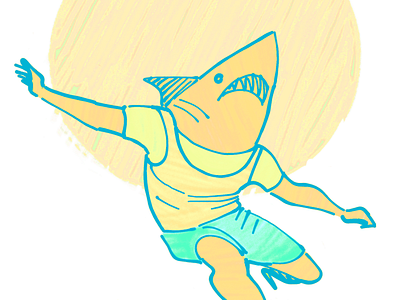 Hurdle Jump athlete character hurdles pastel rapidpunches shark sports