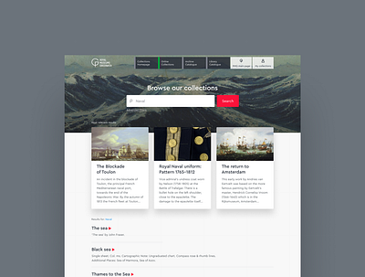 Royal Museum Greenwich app flat product design search ui ux ux ui