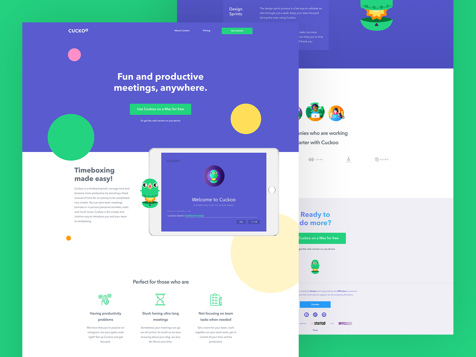 Cuckoo Landing Page Concept by Vinny Custodio on Dribbble