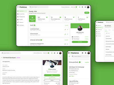 Freelance and Job Posting Web Application app design graphic design ui design uiux design ux design web app design web design website design