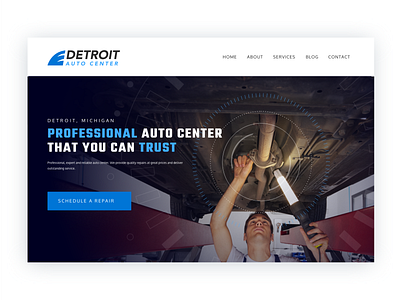 Detroit Auto Center auto center car reapair car services graphic design mechanic ui web design uiux design