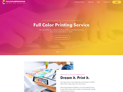 Online printing web template