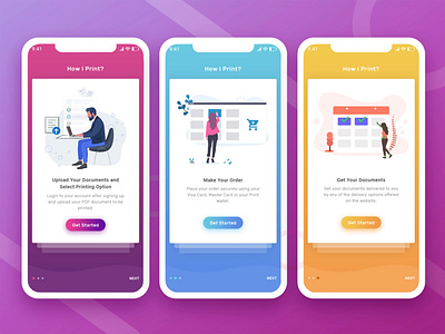 Onboarding - Walkthrough - Intro Screen Layout app design app screen illustration onboarding flow onboarding illustration onboarding screen onboarding ui ux design walkthrough walkthrough screen