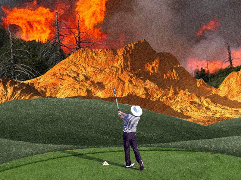 holiday collage collageart collages vacation golf burn mountains fire collage