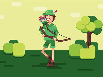 Robin Hood 2d character flat forest robinhood