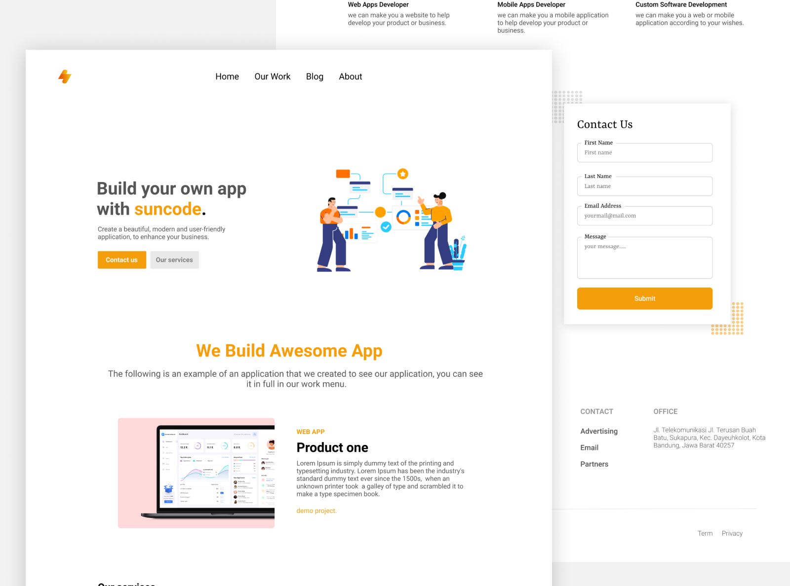 Suncode landing page by Fiqry Choerudin on Dribbble