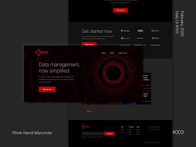 DailyUI #003 - Landing Page dailyui dark typography web