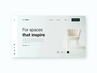 Furniture website concept minimalist typography uidesign webdesign