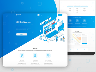 Landing page light app branding design icon landing shot typography ui ux vector art web