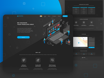 Landing page dark app branding branding design design icon logo design ui ux web