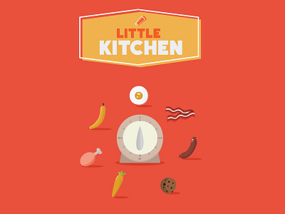 Dribbble Kitchen app bacon banana carrots chicken children eggs food kitchen red sausage