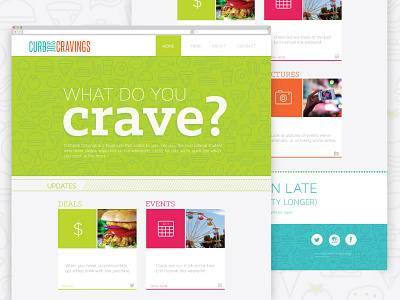 Curbside Cravings branding cravings food foodtruck icons illustration web