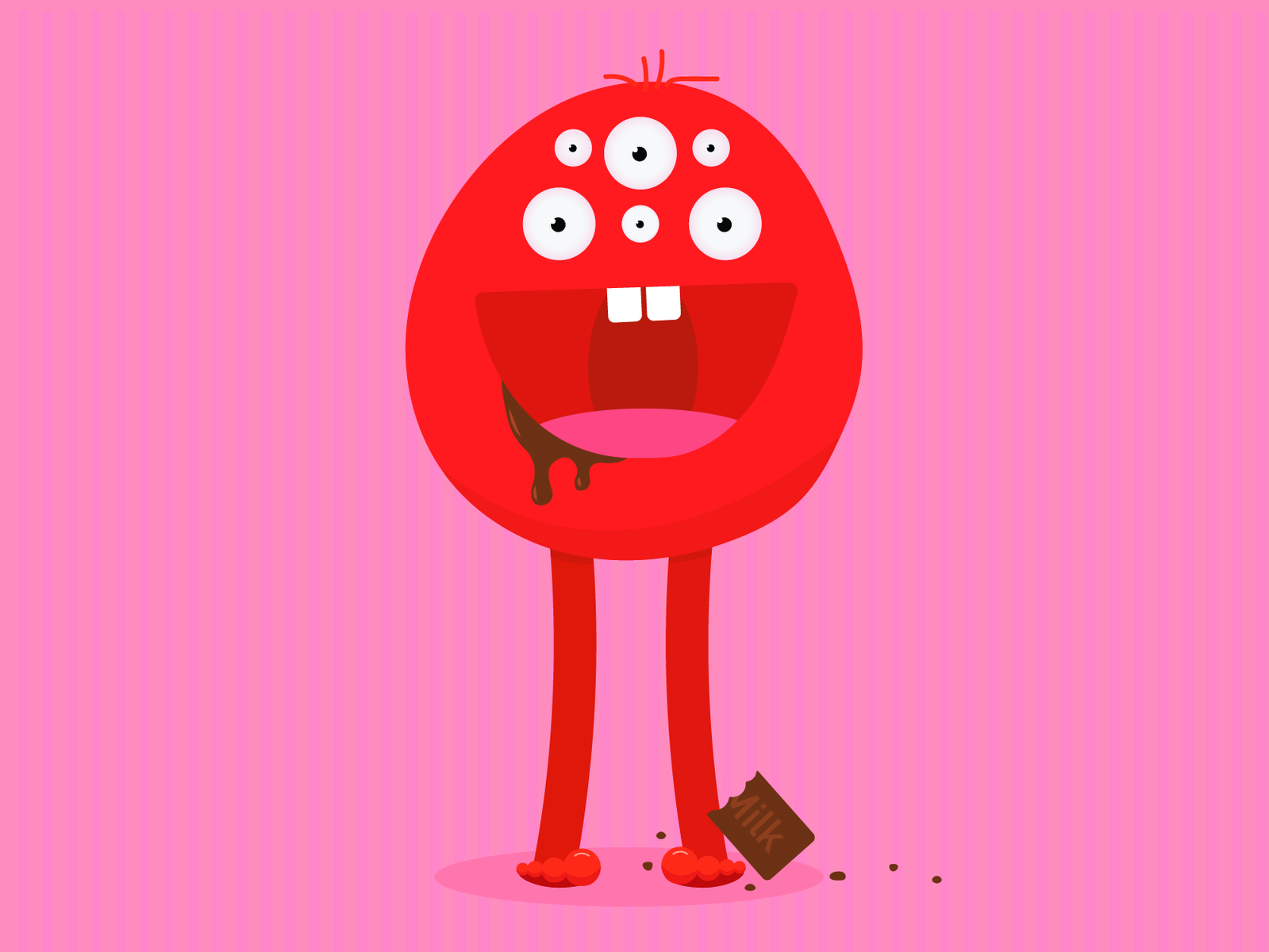 Chocolate Monster by Rachel Mitrano on Dribbble