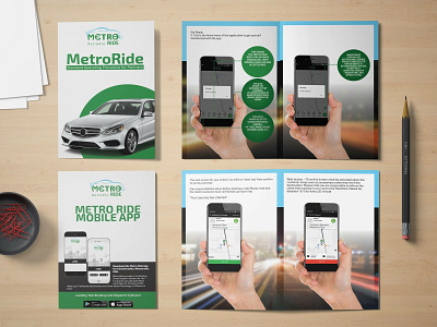 MetroRide (Ride Sharing) Brochure design bi fold bi fold brochure brochure brochure design