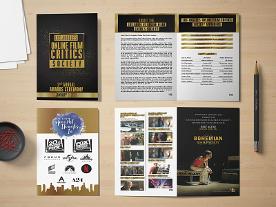 LA Online Film Critics Society Award Brochure design