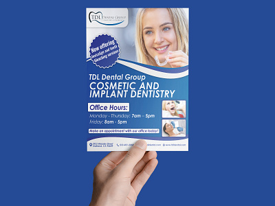 Dental Flyer bi fold branding brochure dental dentist design flyer illustration logo medical postcard