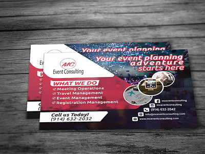 Event Management Postcard Design