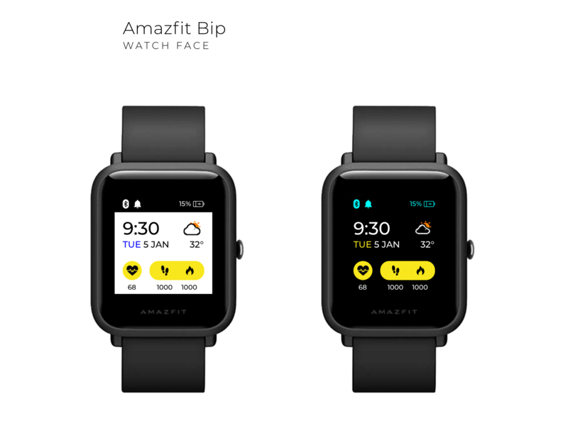 amazfit bip interface