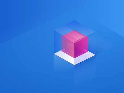 CUBE branding cube illustration transparency