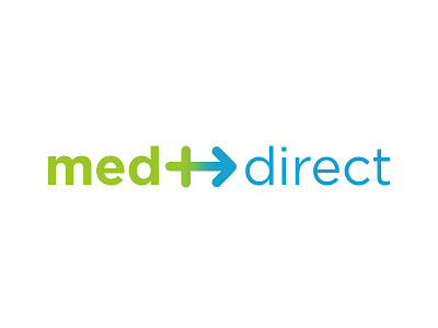 Med Direct app branding concept design gradient graphic design icon logo logo design logotype type typography