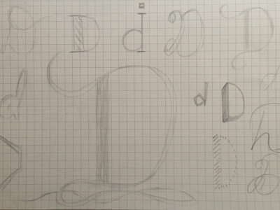 Letter D - Sketches