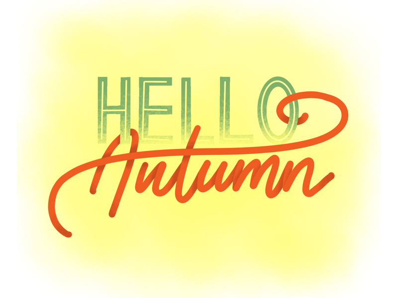 Falling in... 🍁 digital lettering procreate typography lettering digital art