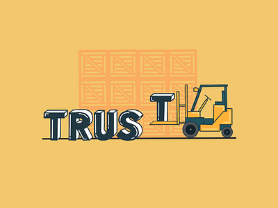 Building Trust digital art digital illustration procreate typography