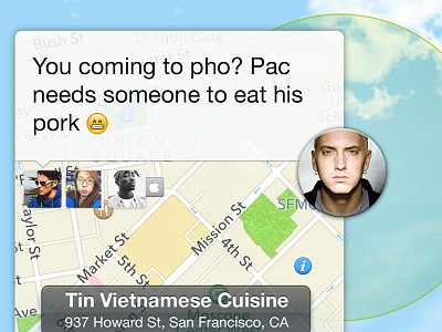 You coming to pho? chat modal pho slim shady