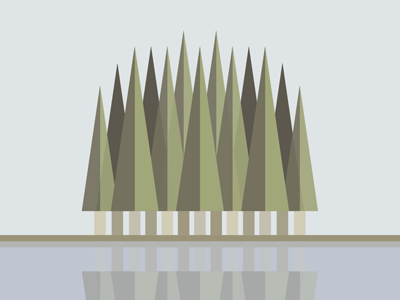 Pointy forest forest illustration pointy