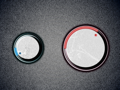 Blue & Red (Ultra-Grungy Glowsticks Version) audio interface knobs ui user