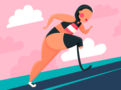 RUN adobe colourful digital illustration illustration run vector wacom woman