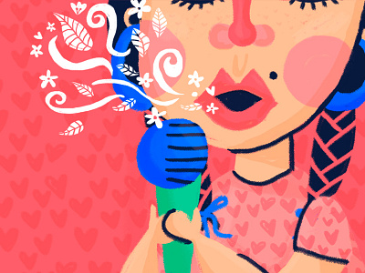 la canción adobe brush colourful digital illustration illustration photoshop wacom woman