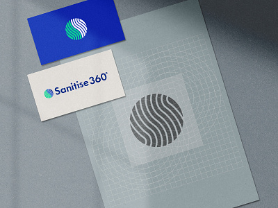 Sanitise 360º - Brand Identity Construction branding flat geometric identity letters logomark logotype minimal minimalist minimalist logo monogram sanitize