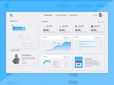Dashboard for Financial Health app color concept dashboard financial money ui