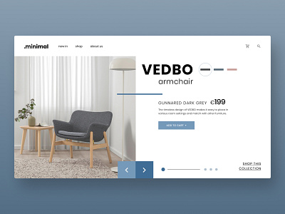 Scandi landing page blue clean clean design design ecommerce landing page minimal minimalism minimalist product page scandi scandinavian scandinavian design simplistic style ui ui design web web design website