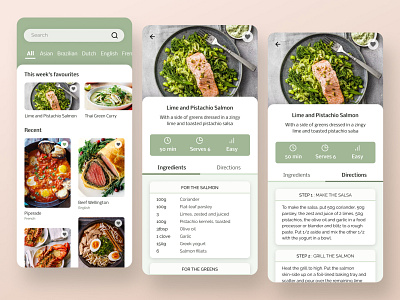 Food Recipe App by Venita Burger on Dribbble