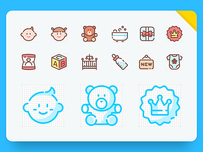 The whole icon set of Firstgive baby cute icon iconset lovely