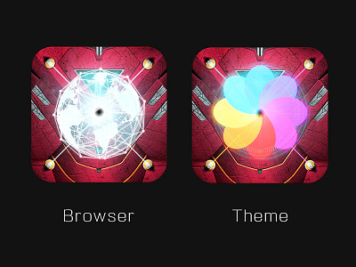 Browser and Theme icon iron man