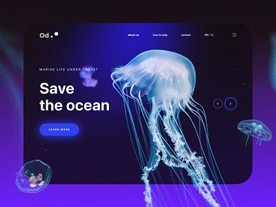 Landing page for the Ocean defenders