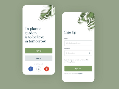 Welcome and Sign Up App Screen by Katarina Dautović on Dribbble