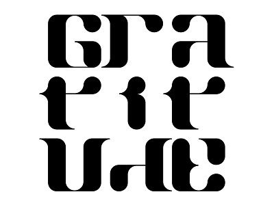 Gratitude - Modular Typography design font gratitude minimal minimalist modular typeface typography