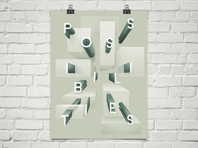 Possibilities - Typography Poster design font green possibilities poster poster design typeface typography