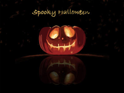 Spooky Halloween dark halloween illustration pumpkin pumpkinmonster spooky