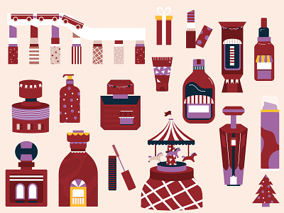 Illustration Assets for CnF (make up, beauty, perfumery)