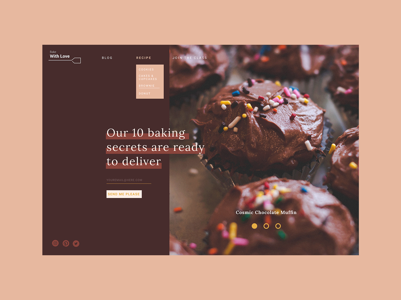 Daily UI 003 Baking Recipe Landing Page